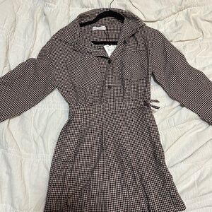 Zara girls 13-14 new with tags plaid pleated dress